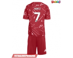 Lacne Dětský Futbalové dres Liverpool Florian Wirtz #7 2026-27 Krátky Rukáv - Domáci (+ trenírky)